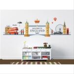 JM7304 Creative Personality Romantic Bridge Landscape Wall Sticker - Image 4