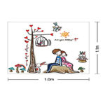 Wall decal two lovers leaning back ay924 - Image 6