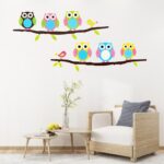 LM1403 Cartoon Children's Home Room Bedroom Decorative Cute Owl Animal Wall Sticker - Image 5