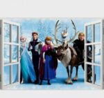Frozen ElLsa Anna Olaf Kristoff Sven Hans 3D Window Wall Poster, Wallpaper, Wall Sticker Home Decor Stickers for bedrooms, Living Room, Hall, Kids Room, Play Room LM6006 Size: 45x60 - Image 5