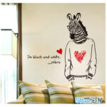 Zebra Wall Decal for Teen Bedrooms - Sheet size 60x90  dlx1134 - Image 2