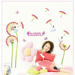 SYGA Dandelion umbrella wall Removable Sticker size 60x90  ay9121 - Image 3