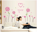 Delight Art Beautiful Flower with Leaf Wall Sticker size 50x70 ay7055a - Image 3