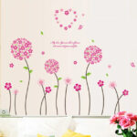 Delight Art Beautiful Flower with Leaf Wall Sticker size 50x70 ay7055a