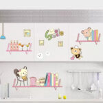 Ay7061  Wall Sticker Shelves Kids Room Decal Nursery Home Decor Removable Wall Poster PVC Wallpaper - Image 3