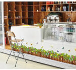 1PCS Fence Flower Skirting Wall Sticker PVC Transparent Film For Baby Room Wall Decals Kindergarten Room Decor 50*70CM - Image 2