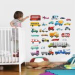decalmile Cars Wall Stickers Transports Kids Room Wall Decor Peel and Stick Wall Decals for Boys Children's Room Nursery Bedroom Classroom - Image 2