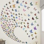 Butterfly Wall Sticker, Peel and Stick Wall Art Decal, Butterfly DIY Craft Decoration for Girl Kid Room Nursery Classroom Bedroom Bathroom Office Decor Aesthetic