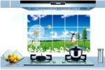JAAMSO ROYALS Nature Kitchen Protection Anti-Mark Oil Proof Wall Stickers Mosaic Tiles Design Home Decor Aluminum Foil Heat-Resistant Oilproof Art (45CM X 75 CM)(Kitchen Oil-Proof Sticker) - Image 2