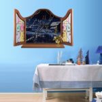 Autocollants muraux 3D pour fenêtre Motif animaux Décoration de maison en PVC Décoration murale pour bébé garçons filles enfants Chambre Cuisine Chambre - Image 2