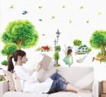Lampadaire Chat Rural Sticker Mural Beau Sticker Mural Papier Peint Mural pour Toute Chambre ou Salon size 50x70 xls7082 - Image 2