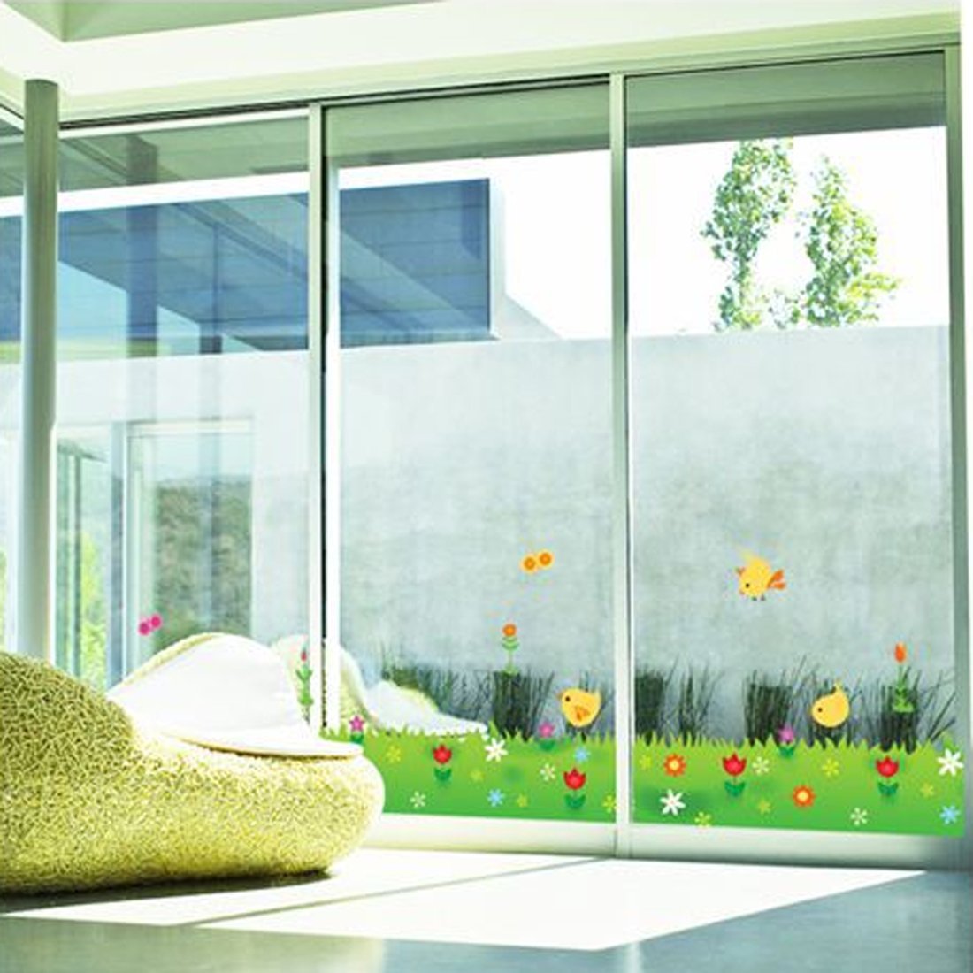 716m28Ufv1L._SL1100 Wall Sticker Butterflies Flowers Birds Grasses Paper Ay763 - Image 1