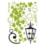 Jm8312 Studio Briana Fresh Green Creeper with Hanging Lamp Wall Sticker - Image 7