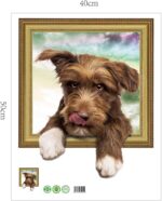 The new 3D simulation cute dog wall sticker PVC removable art decal kids room Bedroom Pet shop background decorative wall stickers - Image 3