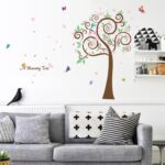 Blooming Tree Wall Sticker For Kids Room Colorful Butterfly Removeable PVC Wall Paper Floral DIY Wall Decor - Image 4