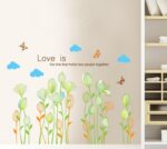 Fresh flowers wall and skirting balcony balcony removable decoration background room decor screw size 50x70 xy8141 - Image 3