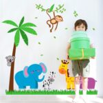 Cortina Elephants And Monkey Self Adhesive Wall Sticker - BI-SK9039 - Image 4