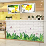 SECU-STAR Green Plant Wall Paper Bedroom Living Room Cabinet Wallpaper Aisle Shop Glass Window Door Cabinet Decoration Wall Sticker - Image 2