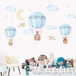 JM7343 Cute Hot-air Balloon Design Wall Sticker - Image 2