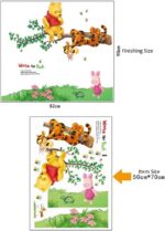 Jaamso Royals 'Cartoon Animals Elephants Coconut Trees' Wall Sticker (Vinyl, 46 cm x 5.1 cm x 5.1 cm, AY639A) - Image 5
