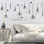 JAAMSO ROYALS Black Chandelier Self Adhesive PVC Vinyl Easy to Apply Wall Décor & Home Décor Wall Sticker  size 60x90  hm92022 - Image 4