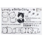 Wall Sticker English Letters Lovely Baby Cats Paper Home Decal Removable Wall Vinyl Living Room Bedroom PVC Art Picture Murals Waterproof DIY Stick for Adults Teems Kids Nursery Baby size 60x90 ay9048 - Image 6