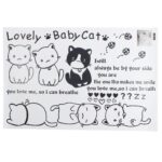 WALL STICKER LOVELY BABY CAT KUCING LOVE BLACK AY9048 WALL STICKER - Image 6