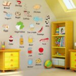 Wallpark Cartoon Cute Food Vegetable/Fruit/Meat Kitchen Fridge Removable Wall Sticker Decal, Living Room Bedroom Home Decoration Adhesive DIY Art Wall Mural size 50x70 am7090 - Image 5