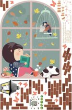 Sk9217 Best Creative Wall Stickers DIY Height Decals Murals Wallpaper Environmentally Removable Wall Art - Image 2