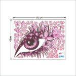 Zy066 BIBITIME Beautiful Butterflies Wall Art Long Eyelashes Eye Vinyl Sticker for Bedroom Heart Decor Couple Lovers Living Room - Image 5