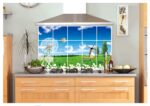JAAMSO ROYALS Nature Kitchen Protection Anti-Mark Oil Proof Wall Stickers Mosaic Tiles Design Home Decor Aluminum Foil Heat-Resistant Oilproof Art (45CM X 75 CM)(Kitchen Oil-Proof Sticker) - Image 3