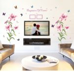Sk9070b Pink Lily Picture Frame Wall Sticker - Image 2