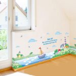 Decals Design Border Design Kids Room School Decoration Boat on Sea Shore Wall Sticker (PVC Vinyl, size 50x70 xls7175 - Image 4