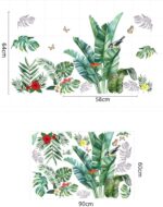 Greenery Leaves Wall Stickers Green Plants Wall Stickers Living Room Bedroom Office Wall Decoration size 60x90 nc023 - Image 6