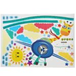 Gadgets Wrap Vinyl Giraffe Height Measurement Cartoon Wall Sticker for Kids Room Bedroom  size 50x70 sk7034 - Image 2