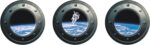 DNVEN 13 inches x 13 inches x 3pcs Set of 3 3D Astronaut Spaceman Galaxy Space Window View Faux Submarine Window Partial Frosted Frosting Murals Wall Decals Removable Wall Stickers for Bedrooms - Image 2