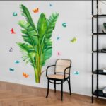 HM92059 Indian Royals Tropical Palm Leaf Plants Kids Self Adhesive Home Décor Wall Sticker (60 CM X 90 CM) - Image 4