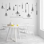 JAAMSO ROYALS Black Chandelier Self Adhesive PVC Vinyl Easy to Apply Wall Décor & Home Décor Wall Sticker  size 60x90  hm92022 - Image 5