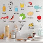 Wallpark Cartoon Cute Food Vegetable/Fruit/Meat Kitchen Fridge Removable Wall Sticker Decal, Living Room Bedroom Home Decoration Adhesive DIY Art Wall Mural size 50x70 am7090 - Image 2