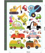 HCHinn Spring Summer Window Clings Double Sided Car Excavator Pattern Window Decals Stickers Decals for Kids Window Glass Spring Party Decorations 66 Pcs - Image 6