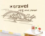 Elegante Inglés Cartas puente Opera vinilo de pared para el hogar papel adhesivo extraíble Living comedor dormitorio Cocina murales arte imagen DIY Stick Niñas Niños Kids Nursery Baby sala de juegos decoración size 50x70 jm8346 - Image 3