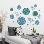 Blue & Green Floral Mandalas Wall Stickers or Cabinets Decal Set - Image 5