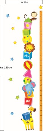 Wall Sticker Wall Tattoo Wall Picture Wall Decal Messlatte Tape Measure Growth Chart Circus 44404 for Bedroom Living Room Bathroom Nursery - Image 5