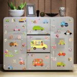 HCHinn Spring Summer Window Clings Double Sided Car Excavator Pattern Window Decals Stickers Decals for Kids Window Glass Spring Party Decorations 66 Pcs - Image 3