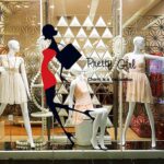 Wall Sticker Pretty Girl Miniskirt Heels Shoulder Bag Ay7080 - Image 3