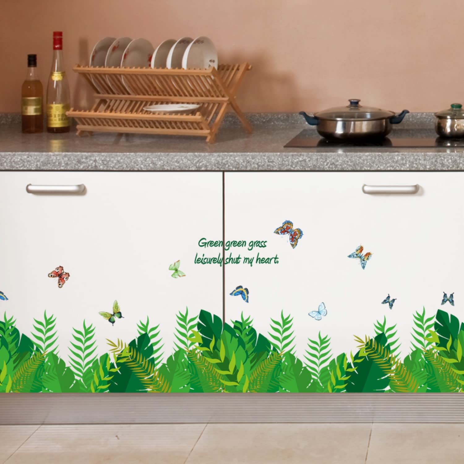 71L_ZWRVNyL._SL1500 Green Grass Design Decorative Vinyl Wall Sticker size (50 CM X 70 CM) sk7128 - Image 1