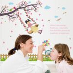 Butterfly Flowers Trees Cartoon Animals Wall Stickers - Image 4
