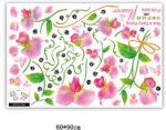 Flipkart SmartBuy 152 cm Wall Stickers Pink Pea Flower for Study Room Self Adhesive Sticker - Image 8
