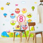 Wall stickers with butterfly and flower design, photo frames, height measurements, home decor, children's room decor, kitchen decor size 60x90 ay9251 - Image 3