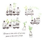 Bottle Plant Print Kitchen Restaurant Removable Wall Sticker  Brown Green Ay7254 - Image 3
